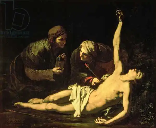 Ribera, P.: Saint Sebastian Attended by Saint Irene