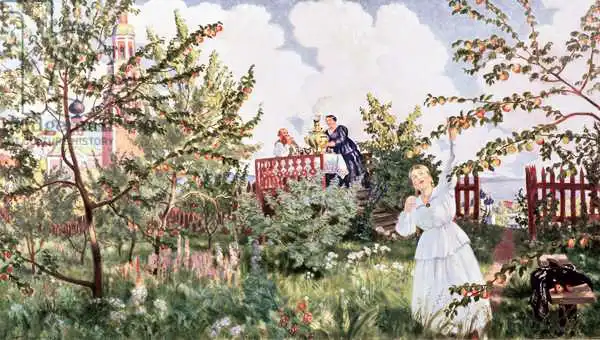 Kustodiev, Boris Mikhailovich: The Orchard