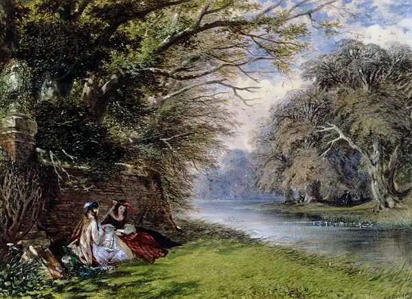 Buckley, John Edmund: Young ladies by a river