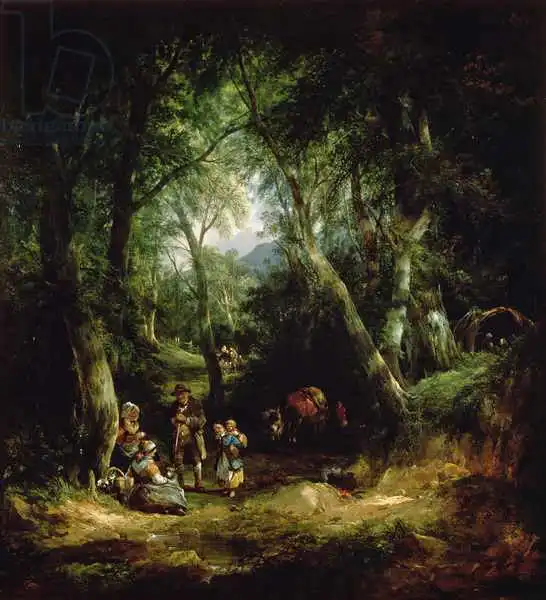 Shayer, William Snr.: Gypsy Encampment in the New Forest, 19th century