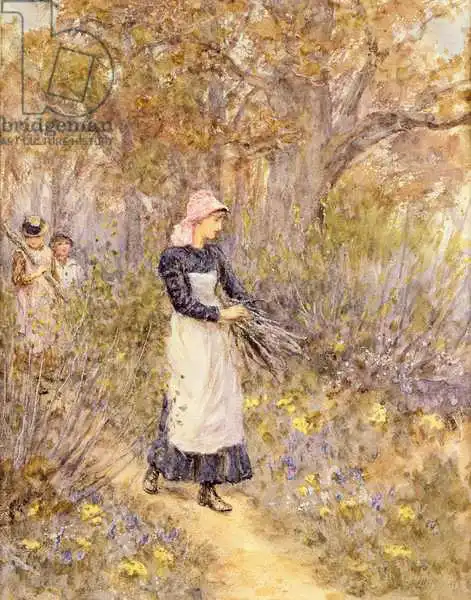 Allingham, Helen: Gathering wood for mother