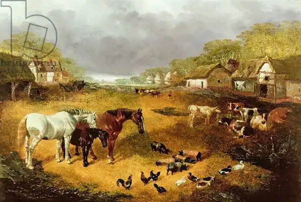 Herring Snr, John Frederick: A farmyard in Spring, 19th century