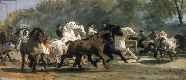 Bonheur, Rosa: Estudio para el Mercado de Caballos, 1852-54