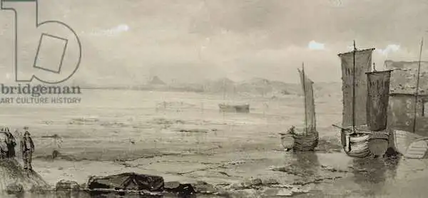 Collins, William: Seashore Study: Low Tide, with Fishing Boats and Fisherfolk, 19th century
