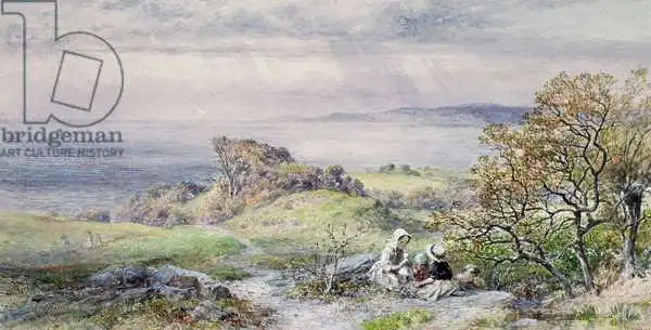Collins, William: Scène de la côte avec des enfants au premier plan, 19e siècle