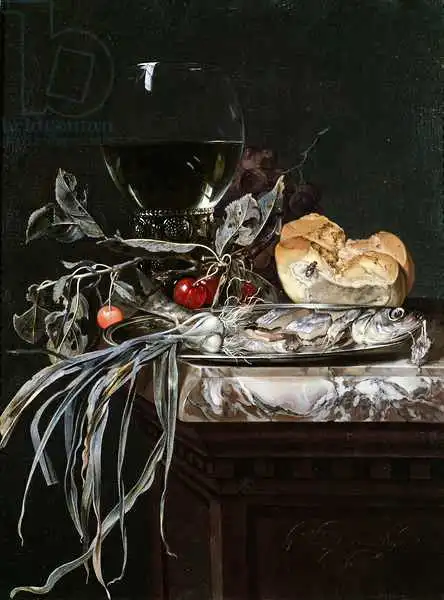 Aelst, Willem van: Still Life with Fish Platter