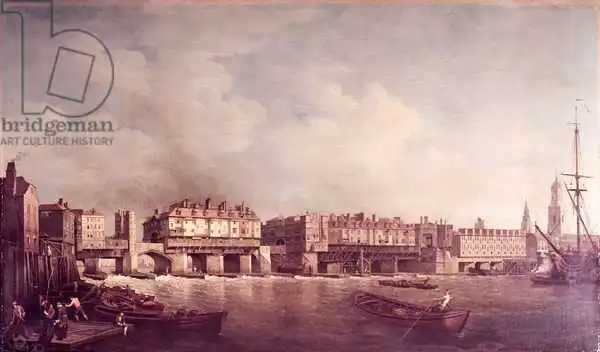 Scott, Samuel: London Bridge before the Alteration in 1757