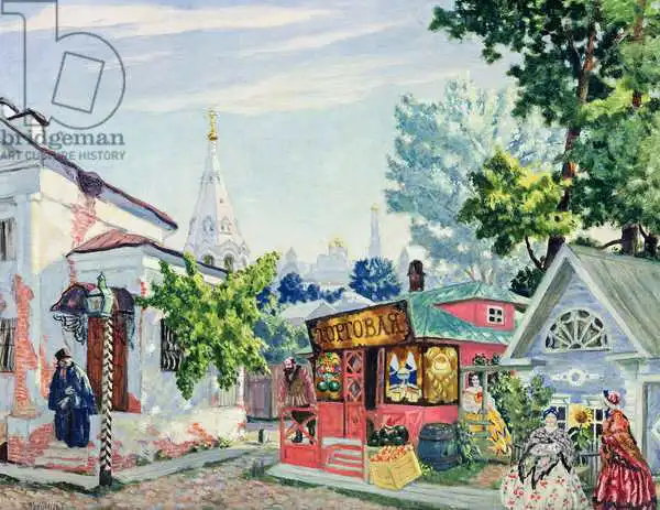 Kustodiev, Boris Mikhailovich: Stage design for the Ostrovsky