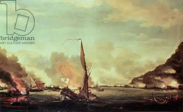 Whitcombe, Thomas: Destruction des batteries flottantes à Gibraltar, 13 septembre 1782