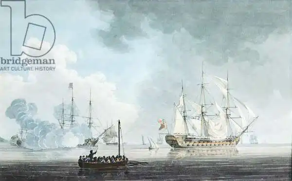 Cleveley, Robert: English Ships of War, one firing a Salute