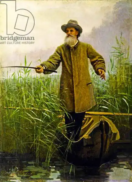 Kramskoy, Ivan Nikolaevich: Portrait of Apollon Maikov (1821-97) Fishing