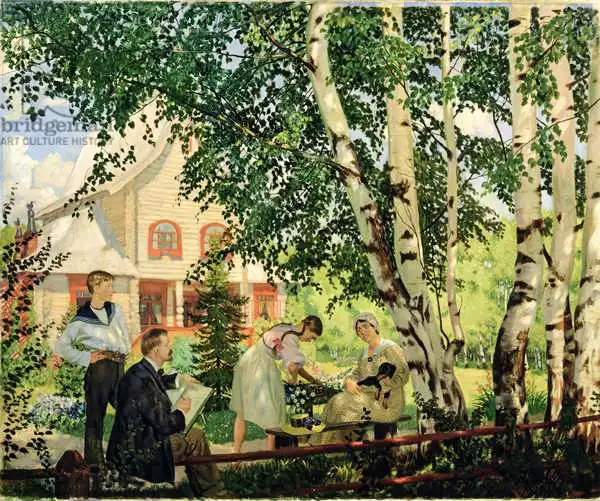 Kustodiev, Boris Mikhailovich: At Home, 1914-18