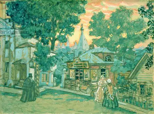 Kustodiev, Boris Mikhailovich: Stage design for Ostrovsky