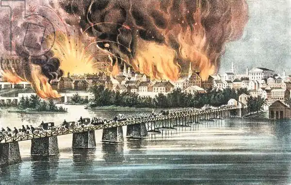 Currier, N.: Fall of Richmond 2nd April 1865