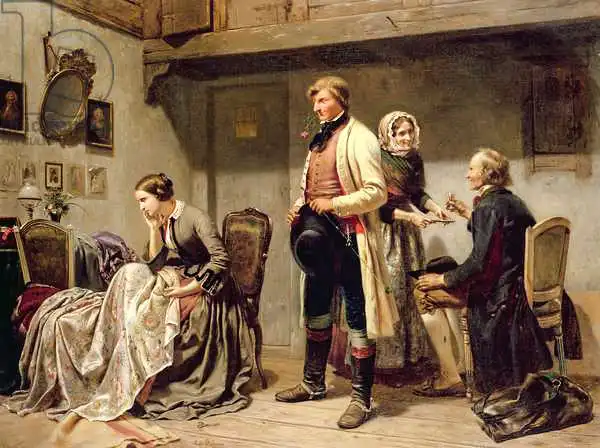 Huebner, Carl Wilhelm: A toast to the engaged couple