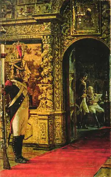 Vereshchagin, Vasili Vasilievich: Marshal Davout in the Chudov Monastery, Moscow Kremlin