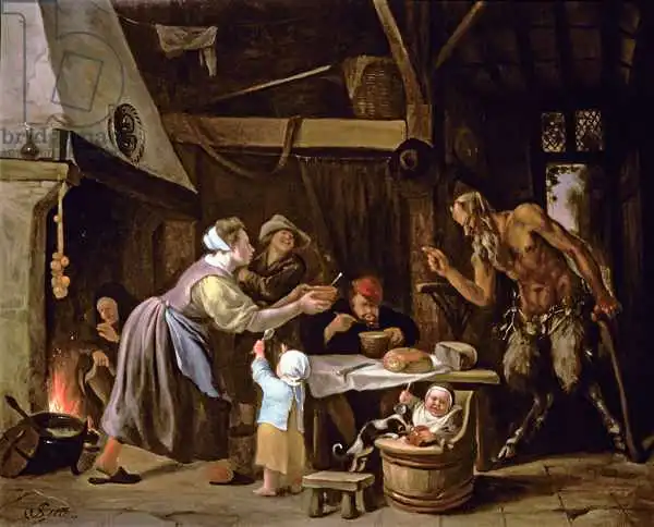 Steen, Jan Havicksz: Les satyres et la famille