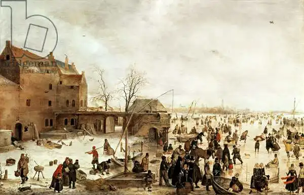 Avercamp, Hendrik: A Scene on the Ice near a Town