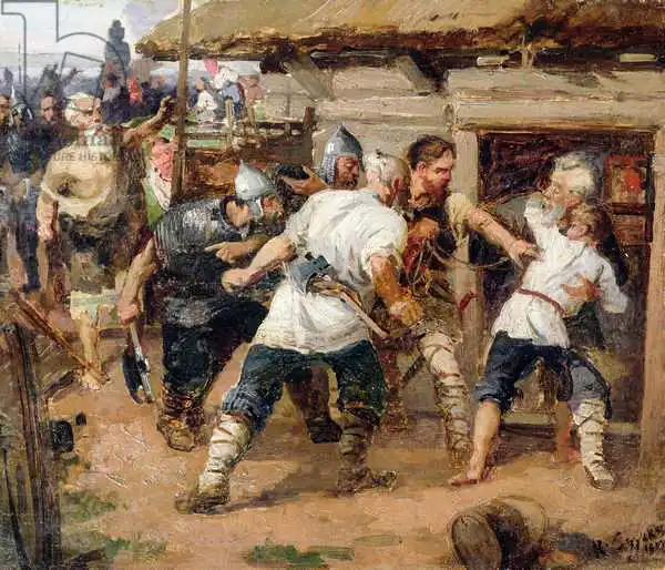 Surikov, Vasilij Ivanovic: The Pagans killed the first Christians of Kievan Rus