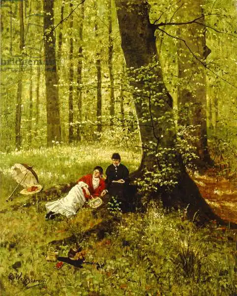 Weichberger, Eduard: Lesen im Wald