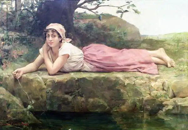 Comerre-Paton, Jacqueline: On The Banks of The River, 19th century