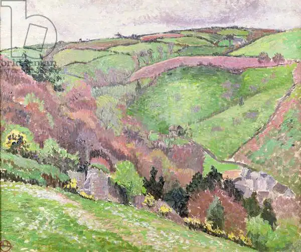 Unknown: Paysage de la vallée, 20e siècle