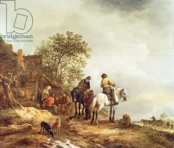 Ostade, Adriaen van: Landscape with Riders