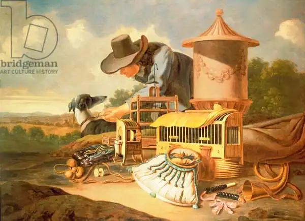 Leemans, Antonius: A Birdcatcher and His Dog
