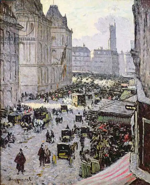Braquaval, Louis: Paris Street Scene