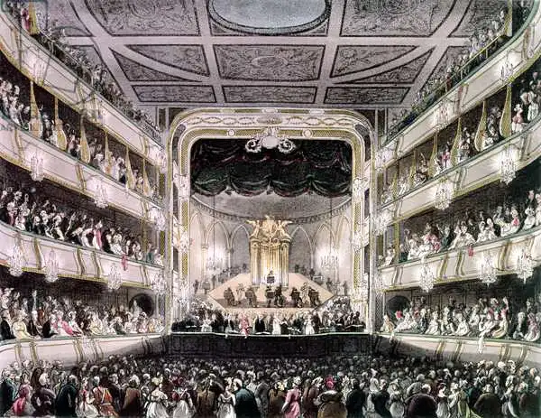 Rowlandson, T.: Covent Garden Theatre, 1808, de 