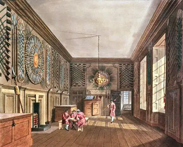 Pyne, William Henry: The Guard Chamber, St. James