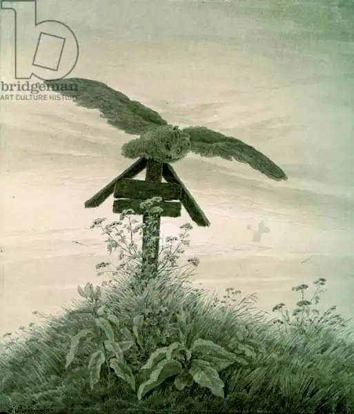 Friedrich, Caspar David: Owl on a Grave, 1836-7