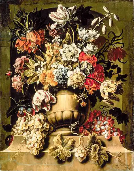 Verbrugghen, Caspar Pieter I: Still Life with fruit and Flowers