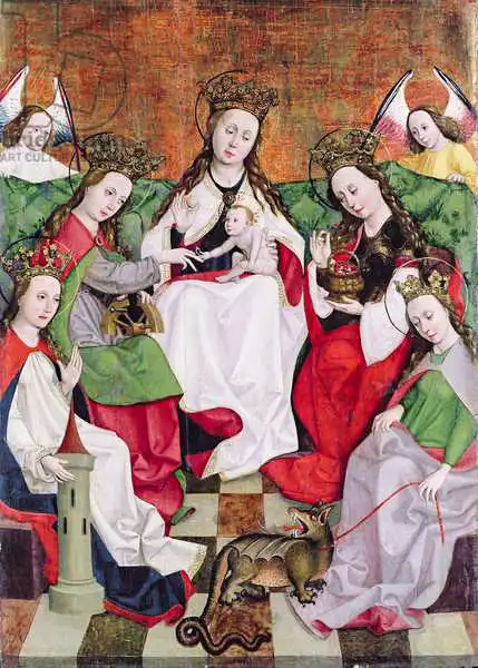 Hungarian school (16th century): Il Promesso Sposo mistico di Santa Caterina