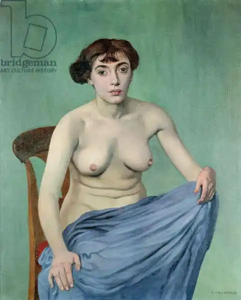 Vallotton, Félix: Nu dans le tissu bleu