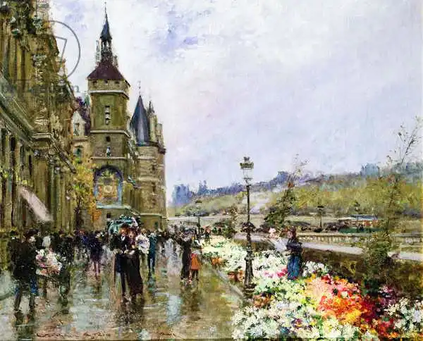 Stein, Georges: Blumenverkäufer von der Seine