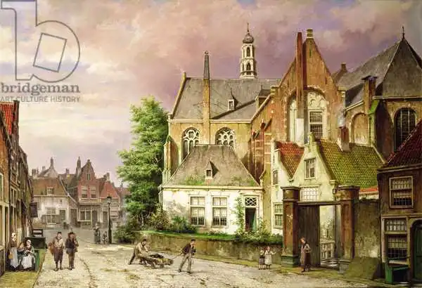 Koekkoek, Willem: Two Men with a Cart