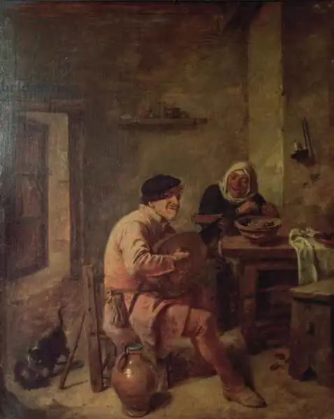 Brouwer, Adriaen: Un interno con figure