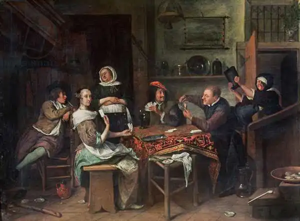 Steen, Jan Havicksz: Les joueurs de la carte