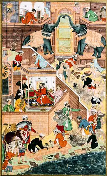 Indian school (17th century): The building of the Fathpur Sikri Palace, from the 