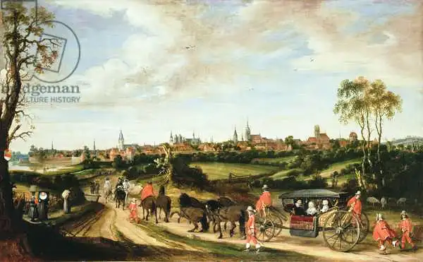 Borch, Gerard: The Dutch Envoy Adriaan Pauw arriving at Munster