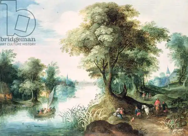 Brueghel, Jan, the elder: Paisaje fluvial