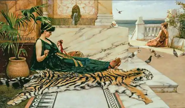 Godward, John William: The Tiger Skin