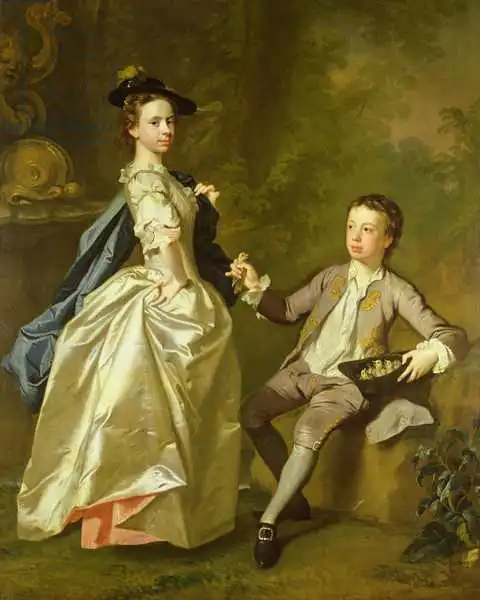 Ramsay, Allan: The Hon. Rachel Hamilton and her brother, the Hon. Charles Hamilton