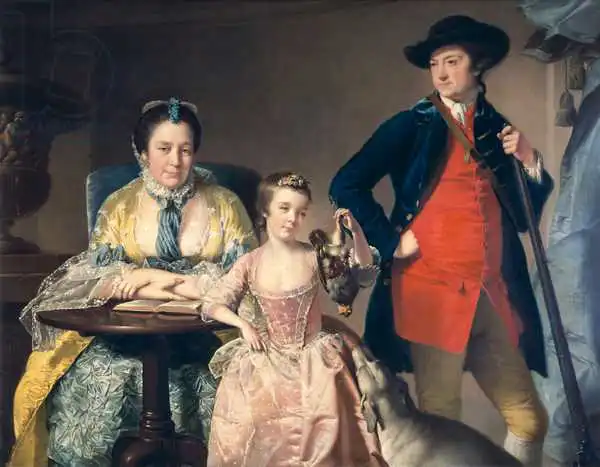 Wright, Joseph: James and Mary Shuttleworth with one of their Daughters