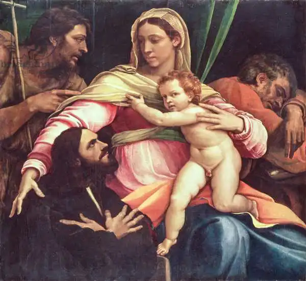 Piombo, Sebastiano del: Madonna and Child with SS. Joseph and John the Baptist and a Donor