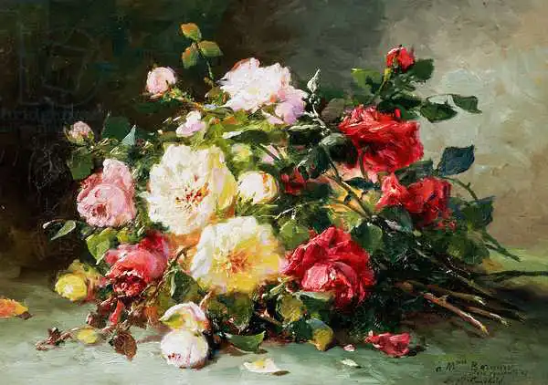 Cauchois, Eugene Henri: A Bouquet of Roses