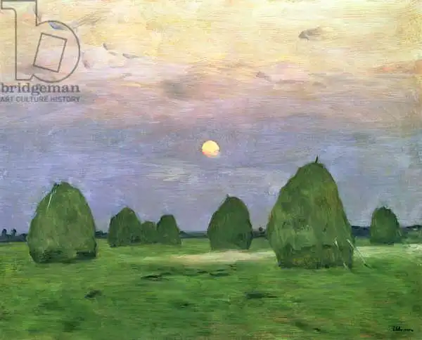 Levitan, Isaak Iljic: Hayricks at Dusk