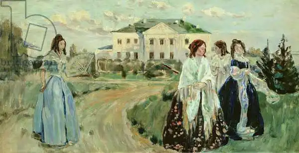 Borisov-Musatov, Viktor Elpidiforovich: Une promenade au coucher du soleil