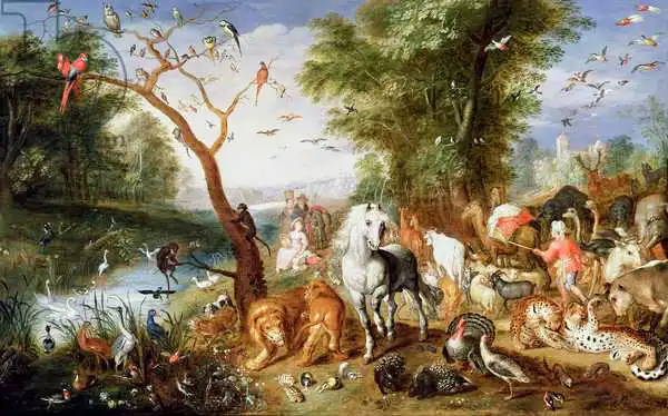 Kessel, Jan van (ml.): Animals entering Noah Ark